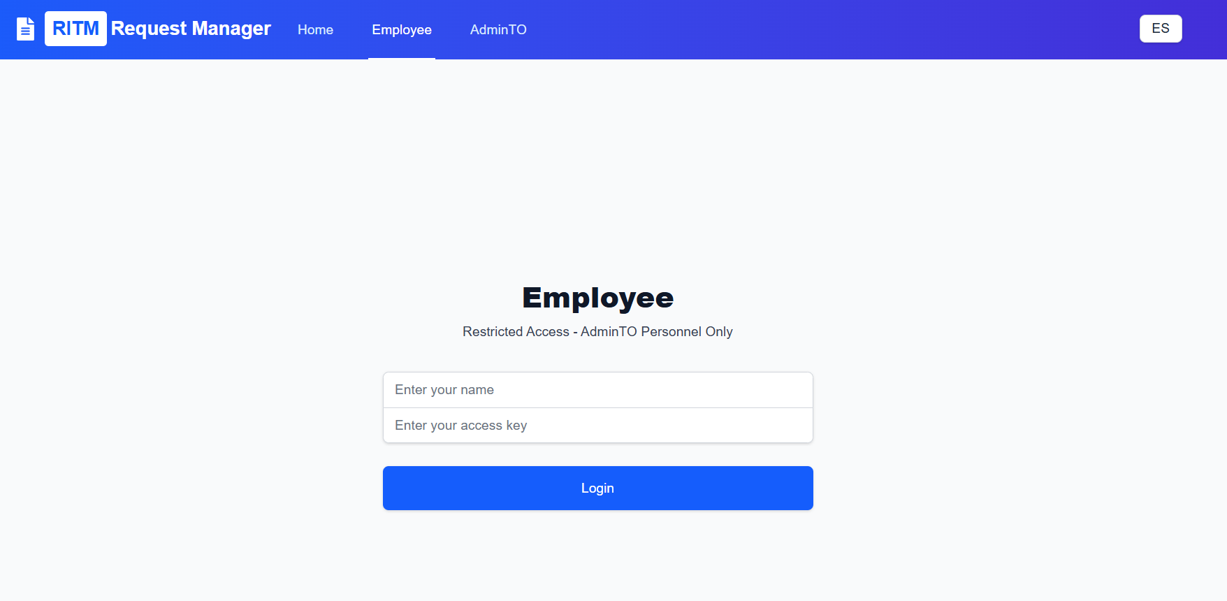 RITM Request Manager dashboard