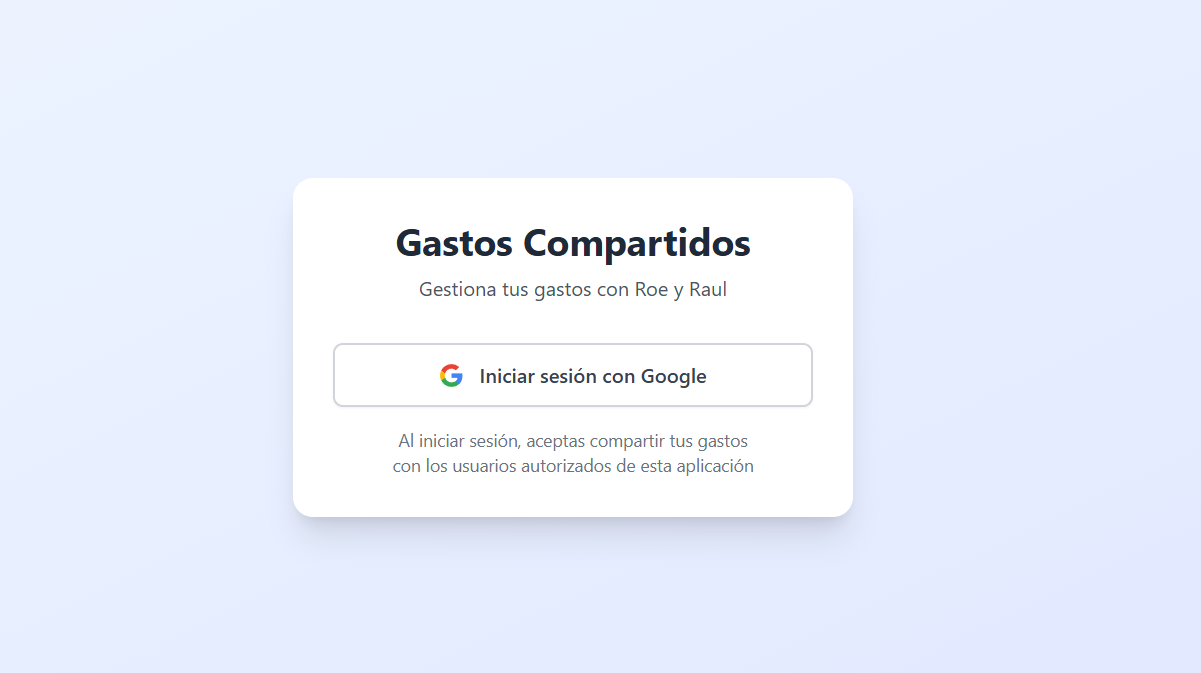 Couple Expenses App dashboard