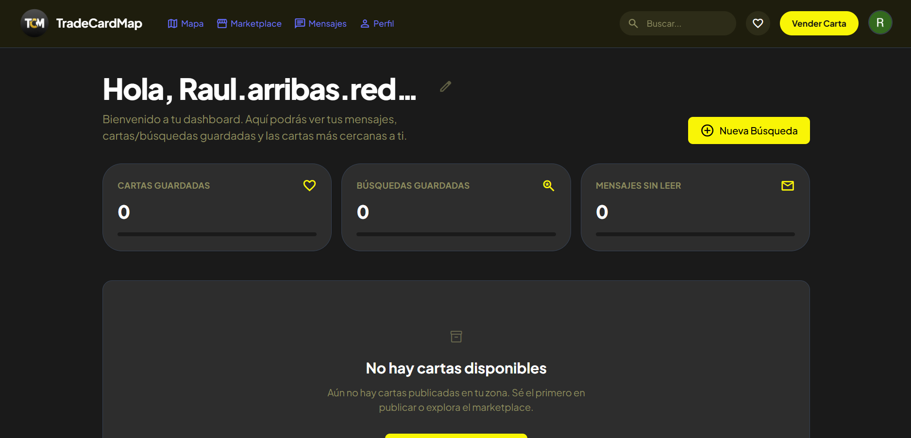TradeCardMap chat system
